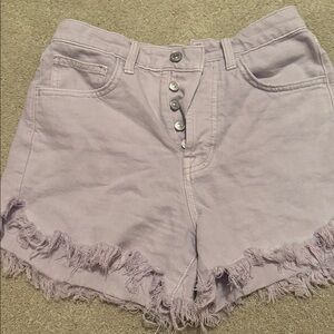 NWT 7 For All Mankind Easy Ruby Cut Off Jean Short- Lavender Size 29